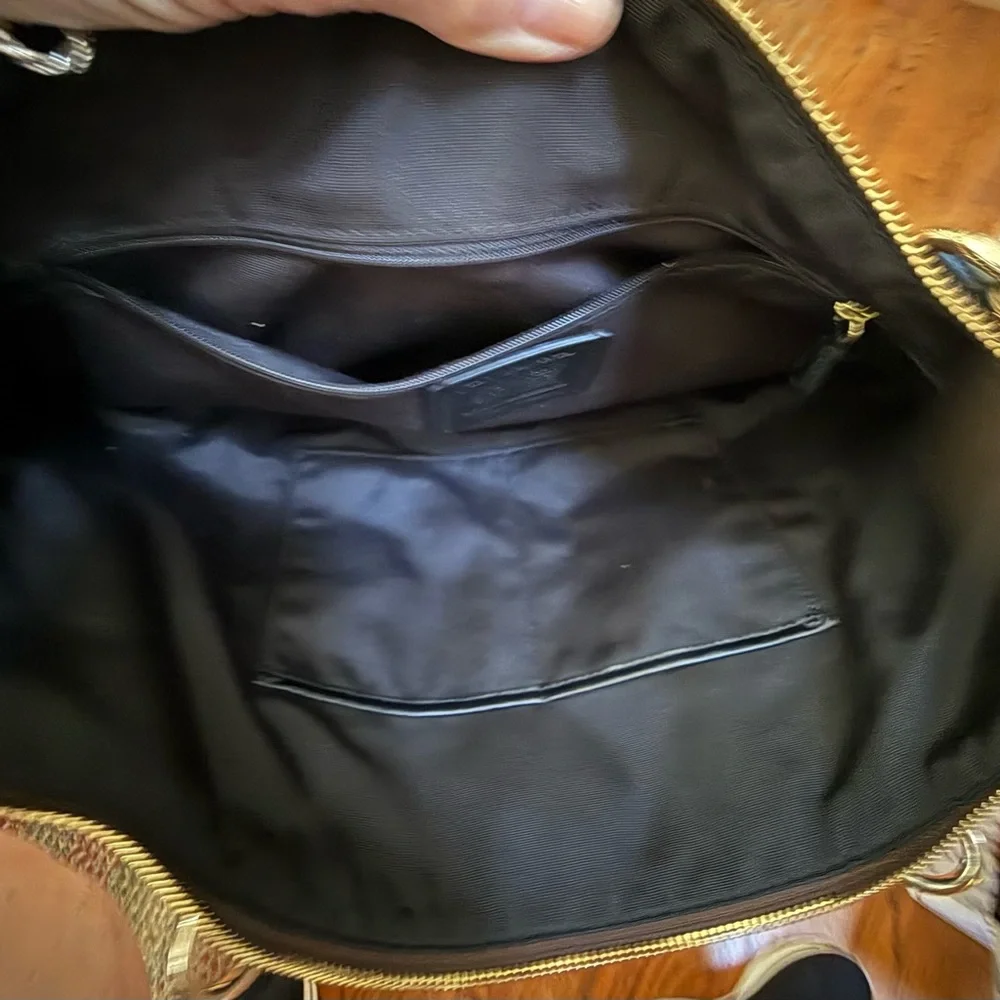 COACH Ava Tote Purse  Deep Brown Logo